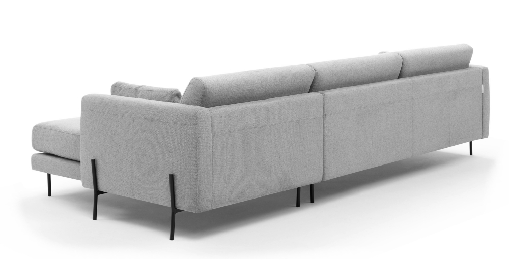 Canapé d'angle fixe NICE tissu - 5148