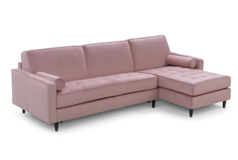 Scotland, canapé d'angle convertible, velours
                                                
                                    rose poudré
                                    
                                
                                    
                                
                                    
                                
                                    
                                